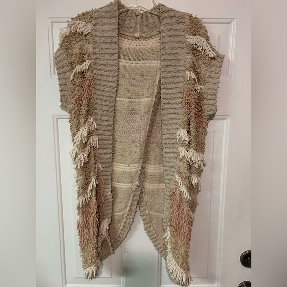 Anthropologie Moth Womens XS/S Boho Shaggy Open Front‎ Hippie Cardigan Sweater - Picture 2 of 10
